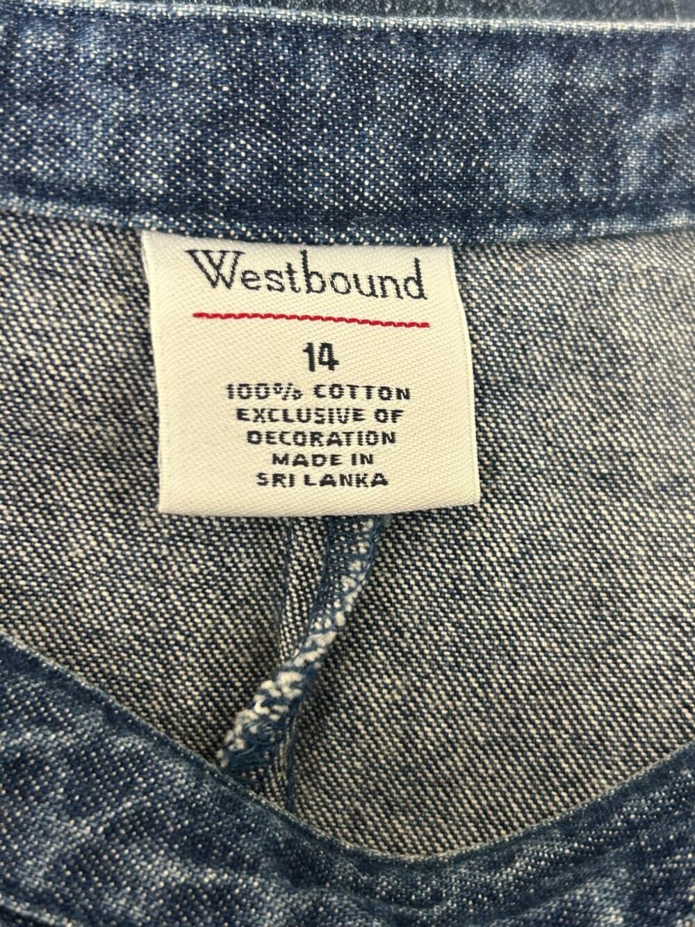 Westbound Women's Size 14 Embroidered Straight Jean Skirt - Picture 5 of 5